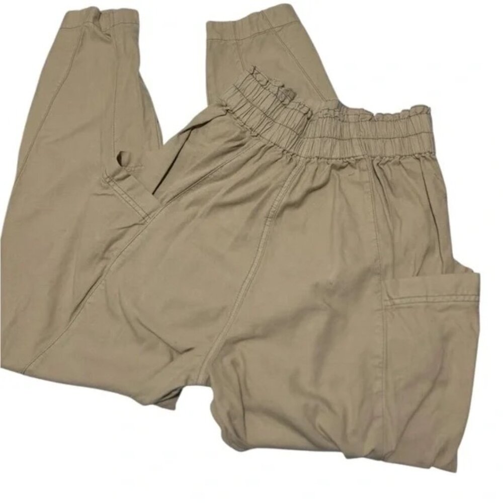 Free People Women’s Ready to Run Cinch-Waist Pants OB1235398 Parchment Size XS - Picture 3 of 8